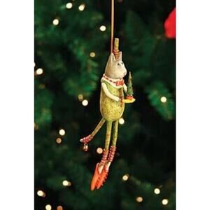 Patience Brewster Arthur Green Cat Krinkles Ornament